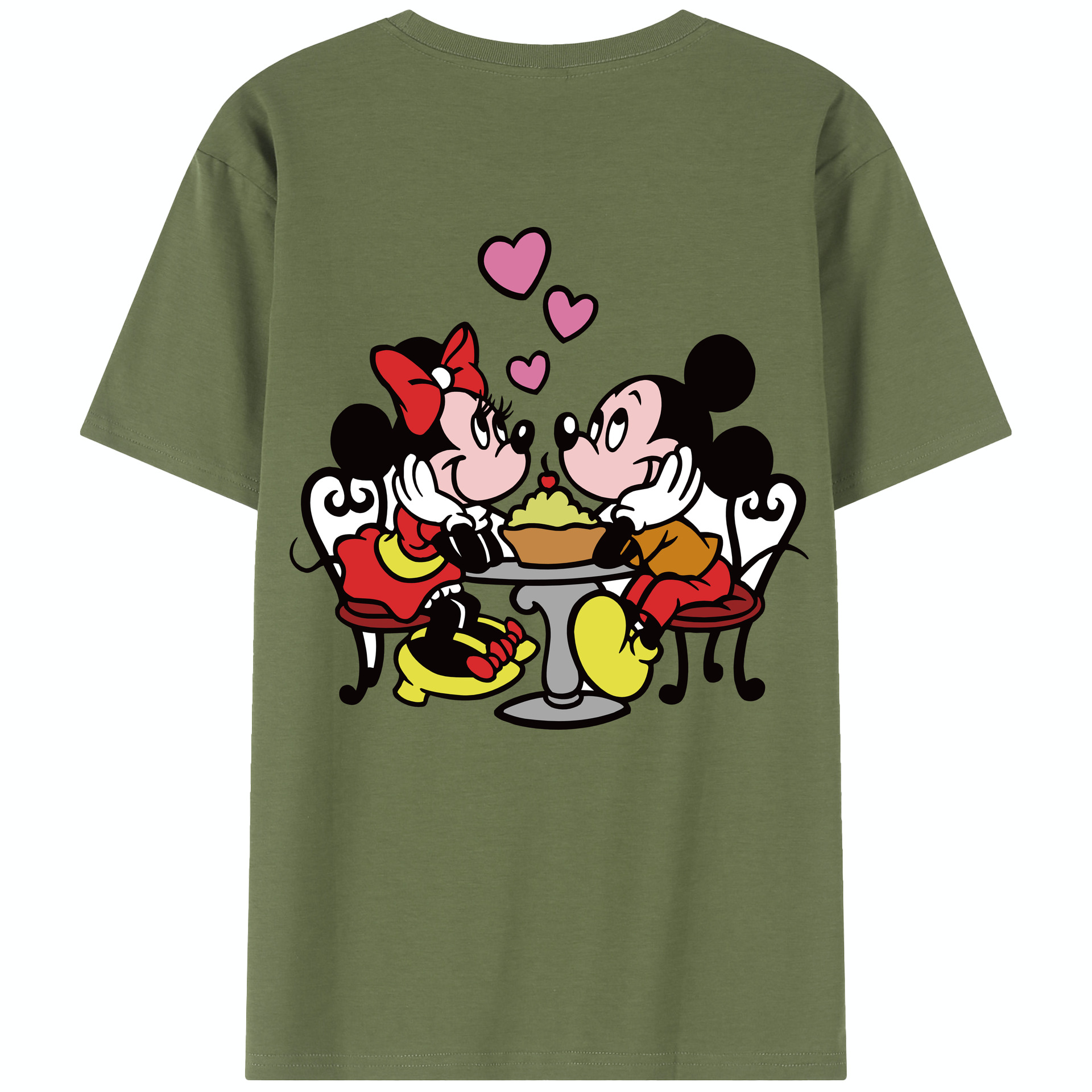 （画像用） ミッキーマウス Mickey Mouse 綿100％半袖Tシャツ（背面プリント）